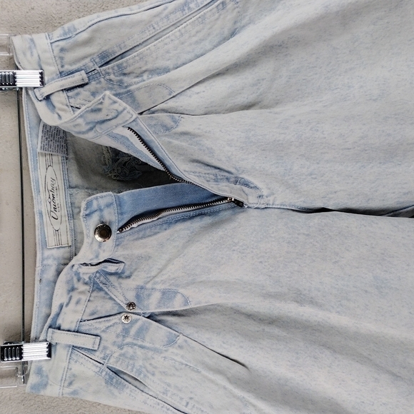 𝅺UNION Bay Sportswear Vintage Blue Light Stone Wash High Rise Jean Shorts - Picture 3 of 15